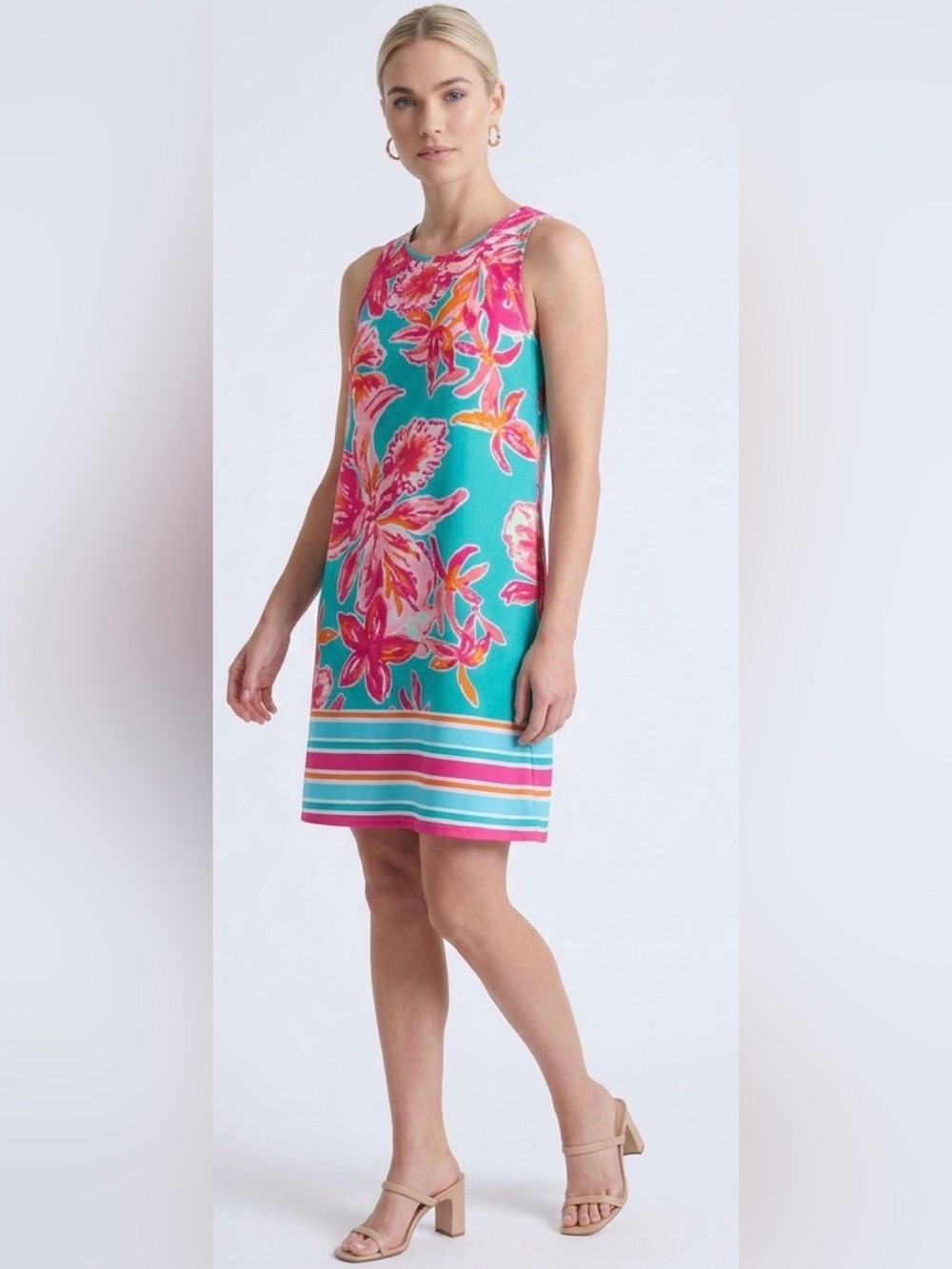 100% Silk Lilly Pulitzer "Wright" swing trapeze shift dress Sz S